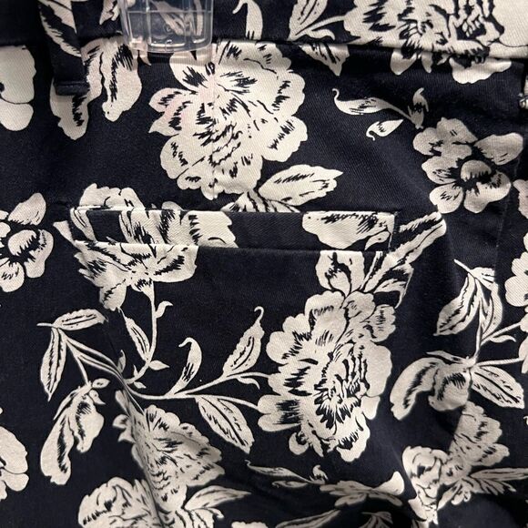 Gap Signature skinny ankle khaki in black and white floral print size 8 - Picture 8 of 12